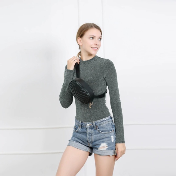 Silver Cherry - Leather Belt Bag - Picture 2 of 8